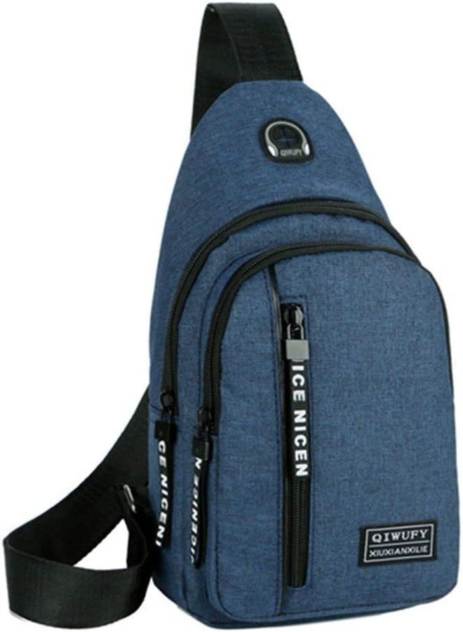 AG E-Com Small Crossbody Chest Bag Sling Bag Water Resistant Purse One Strap Travel Bag for Men Women Boys With Earphone Hole - Image 1
